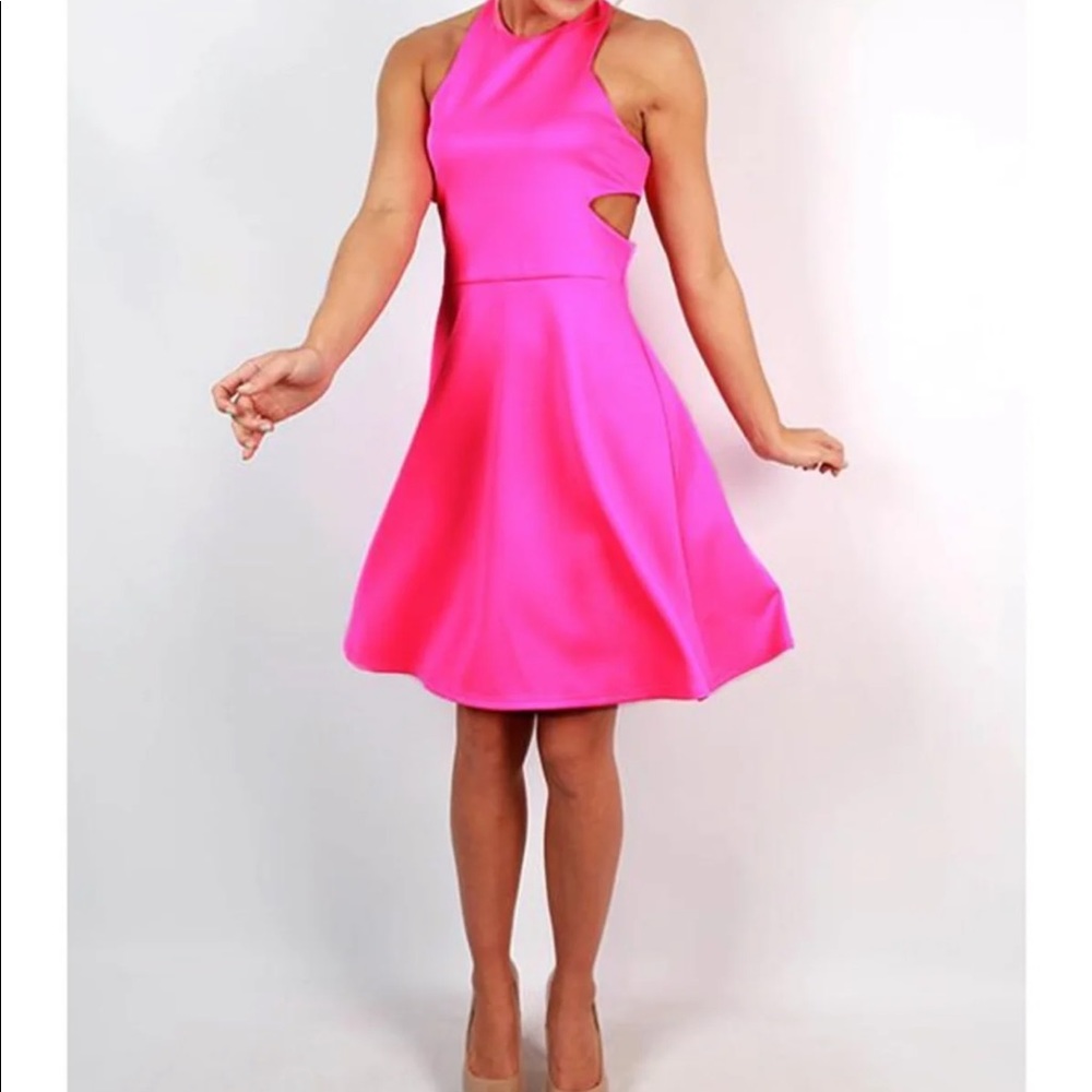 NWT HOT pink halter Dress